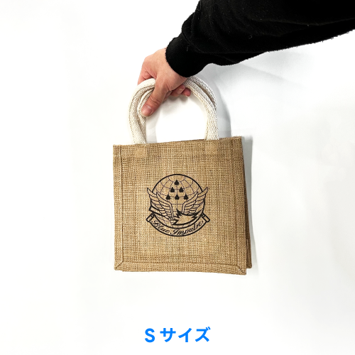 ブルーインパルスエンブレム単色ジュートバッグ Sサイズ