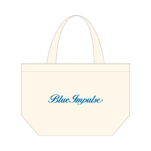 ブルーインパルスタイトルロゴミニトートバッグ〈単色カラー:水色〉