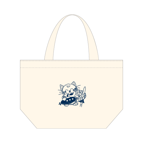 あきづきロゴマークミニトートバッグ〈単色カラー:紺色〉