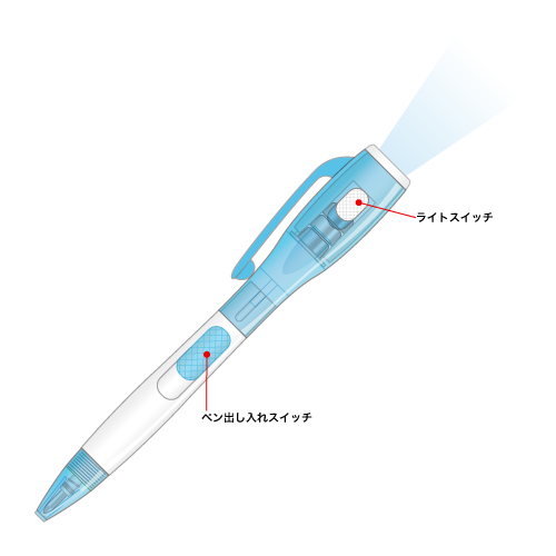 タヒチアンダンサーLEDライト付きボールペン